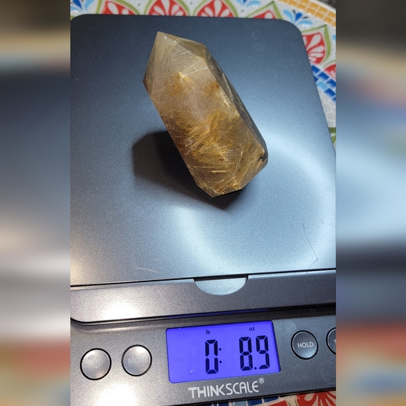 Golden Rutilated Quartz Point - Picture 7 of 7